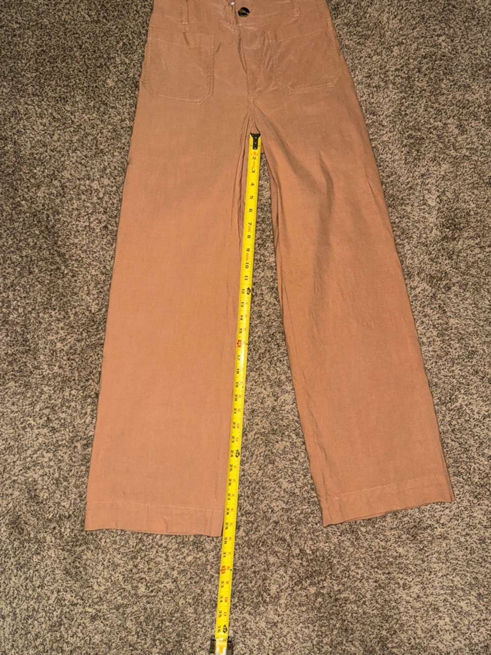 Maeve Anthropologie The Colette Cropped Wide Leg Pants Camel Size 28 - Picture 7 of 8